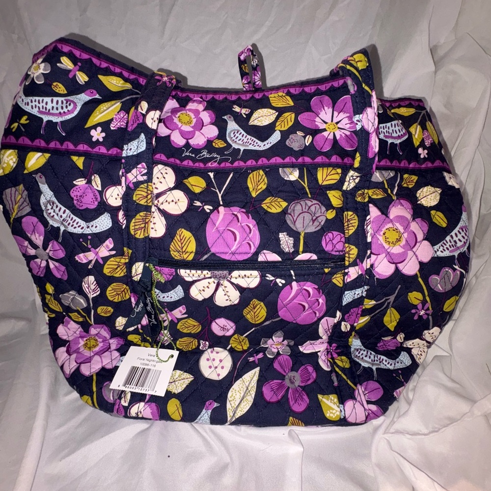 Vera Bradley Purple Floral Tote Bag